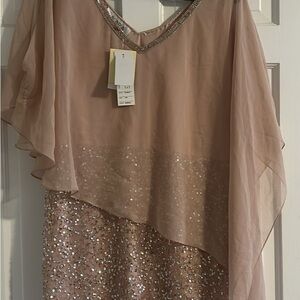 J Kara Blush Pink Dress with Sequins